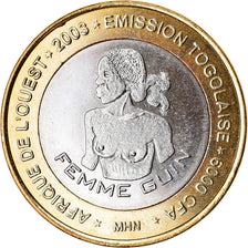Monnaie, Togo, IDAO, 6000 CFA, 2003, Femme Guin, SPL, Bi-Metallic