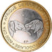 Moneta, Togo, IDAO, 6000 CFA, 2003, Eléphant, SPL, Bi-metallico