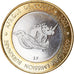 Coin, Burkina Faso, IDAO, 6000 CFA, 2003, Rhinocéros, MS(63), Bi-Metallic