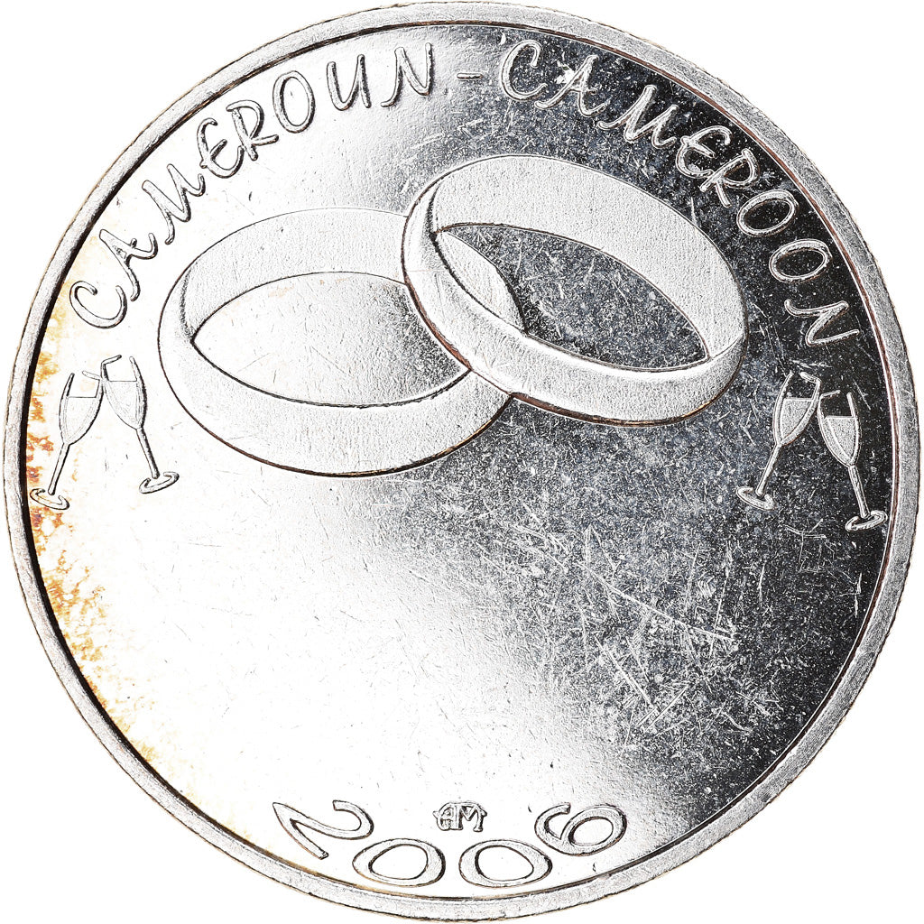 Coin, Cameroon, 7500 CFA-5 Africa, 2006, Paris, Alliances, MS(63), Silver Plated