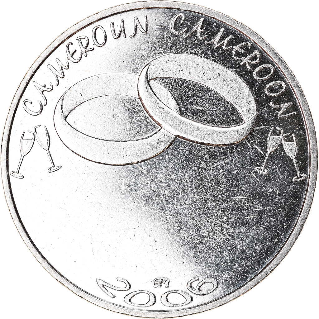 Coin, Cameroon, 7500 CFA-5 Africa, 2006, Paris, Alliances, MS(63), Silver Plated