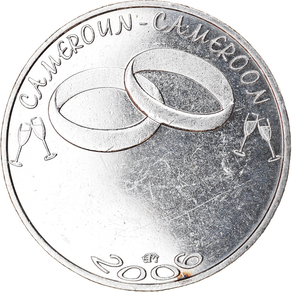 Coin, Cameroon, 7500 CFA-5 Africa, 2006, Paris, Alliances, MS(63), Silver Plated
