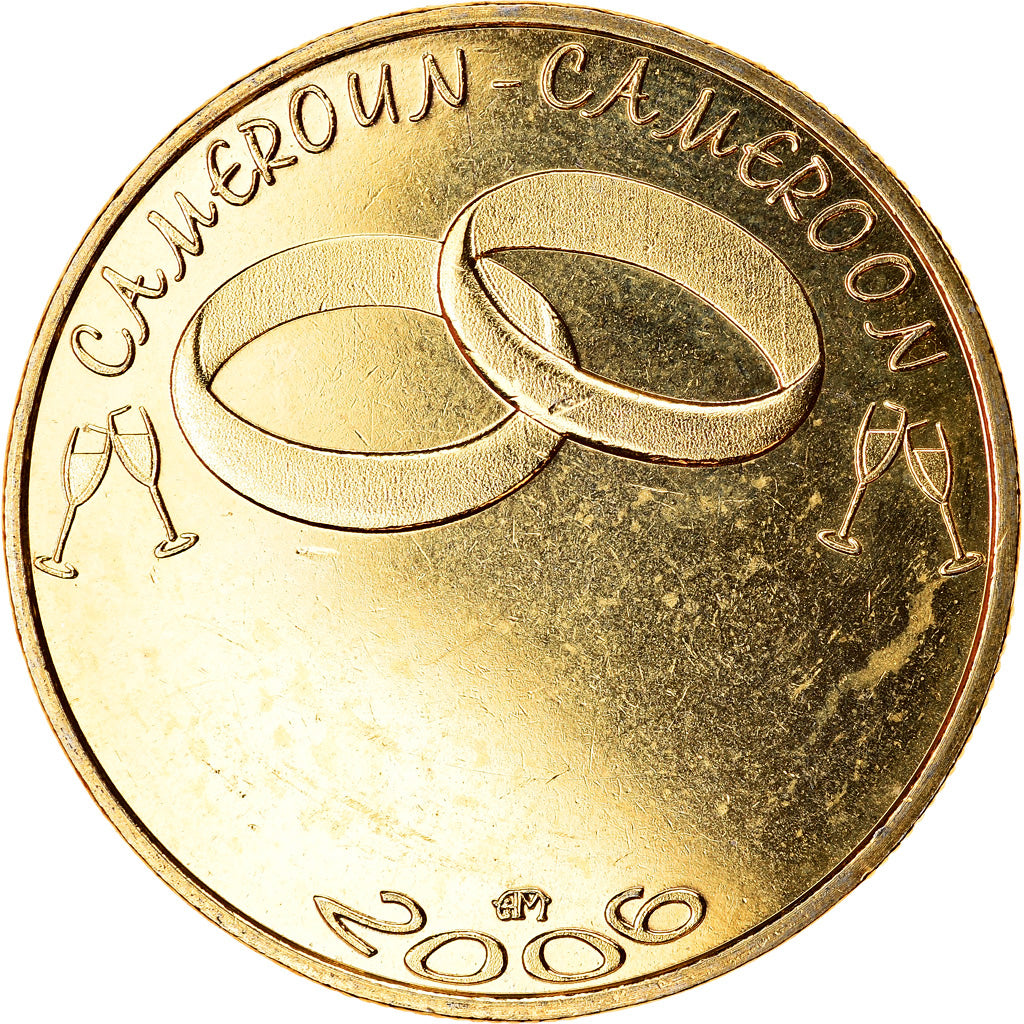 Coin, Cameroon, 7500 CFA-5 Africa, 2005, Paris, Alliances, MS(63), Brass