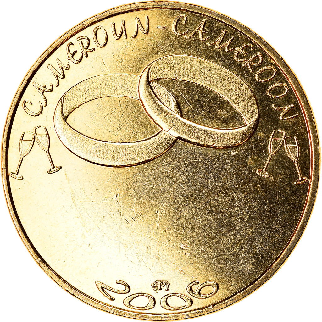 Coin, Cameroon, 7500 CFA-5 Africa, 2005, Paris, Alliances, MS(63), Brass