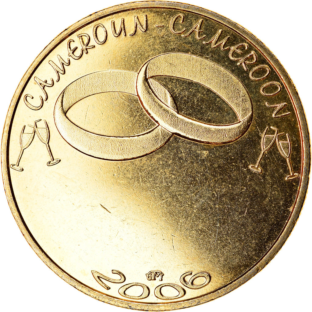 Coin, Cameroon, 7500 CFA-5 Africa, 2005, Paris, Alliances, MS(63), Brass