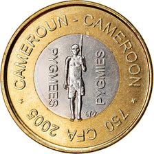 Münze, Kamerun, 750 CFA, 2005, Paris, Pygmées, UNZ, Bi-Metallic