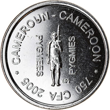 Monnaie, Cameroun, 750 CFA - 1/2 Africa, 2005, Paris, Pygmées, SPL, Nickel