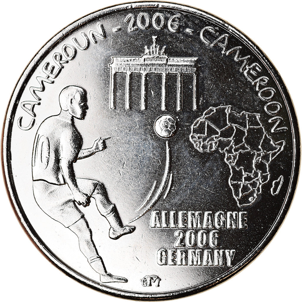 Moneda, Camerún, 1500 CFA Francs-1 Africa, 2006, Paris, Coupe du monde de