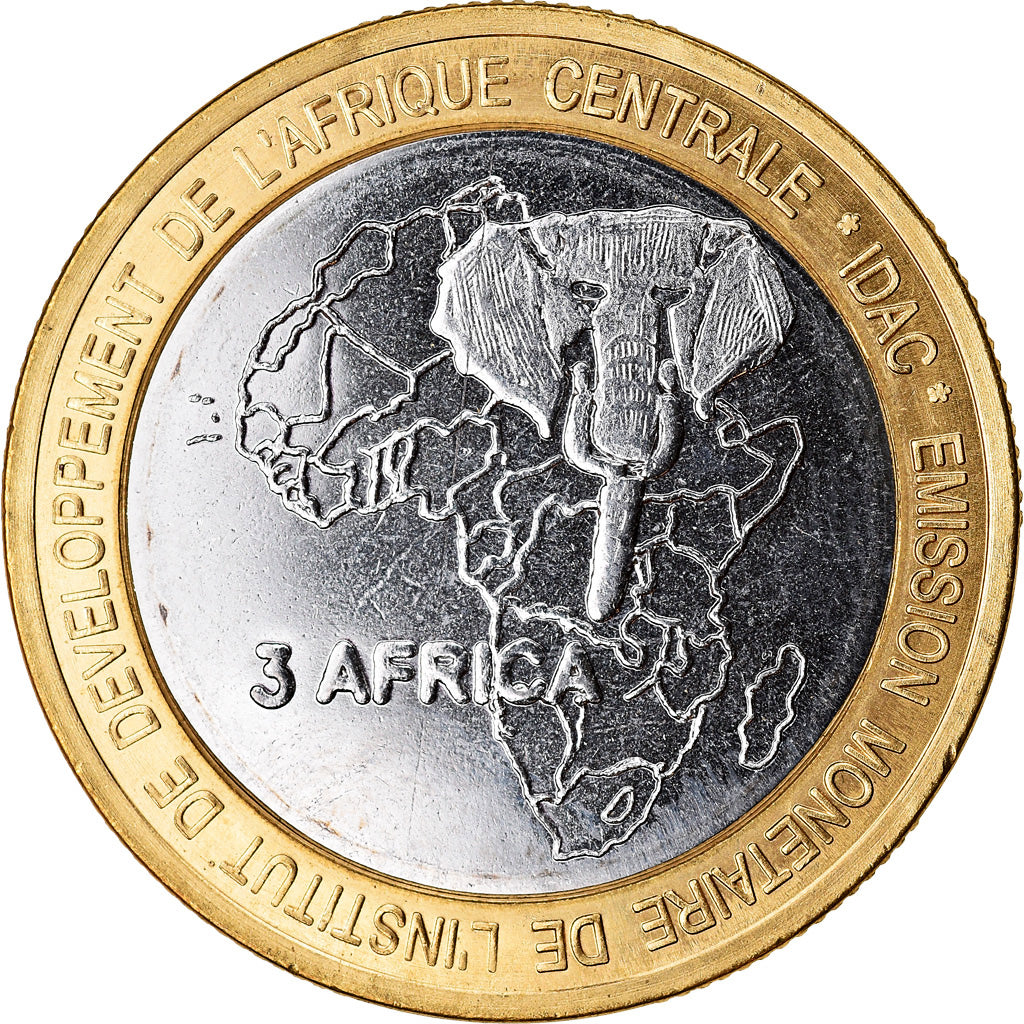 Coin, Cameroon, 4500 CFA Francs-3 Africa, 2005, Paris, Pape Benoit XVI, MS(63)