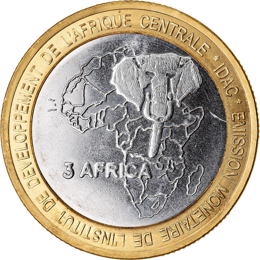 Coin, Cameroon, 4500 CFA Francs-3 Africa, 2005, Paris, Pape Benoit XVI, MS(63)
