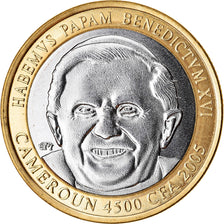 Monnaie, Cameroun, 4500 CFA Francs-3 Africa, 2005, Paris, Pape Benoit XVI, SPL