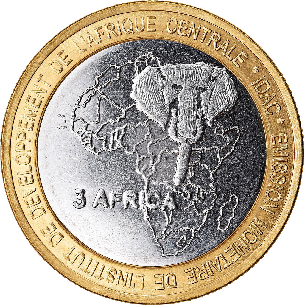 Coin, Cameroon, 4500 CFA Francs-3 Africa, 2005, Paris, Pape Benoit XVI, MS(63)