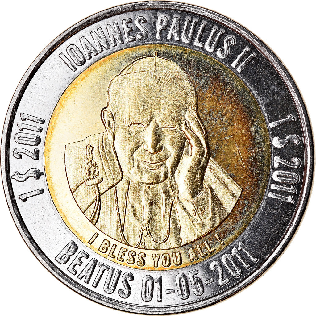 Monnaie, Micronesia, Dollar, 2011, Béatification de Jean Paul II, SPL