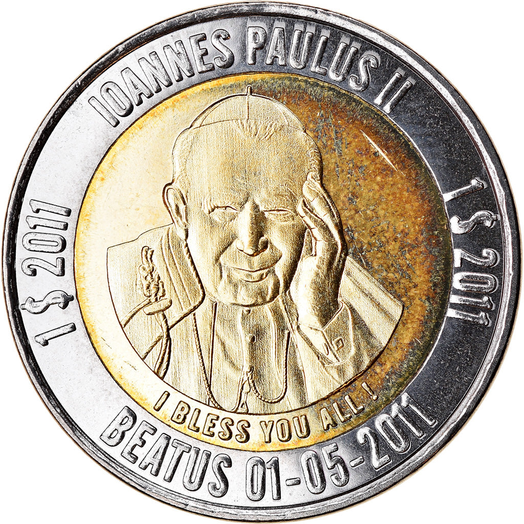 Moneta, Micronesia, Dollar, 2011, Béatification de Jean Paul II, MS(63)
