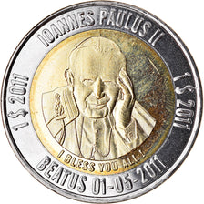 Moeda, Micronésia, Dollar, 2011, Béatification de Jean Paul II, MS(63)