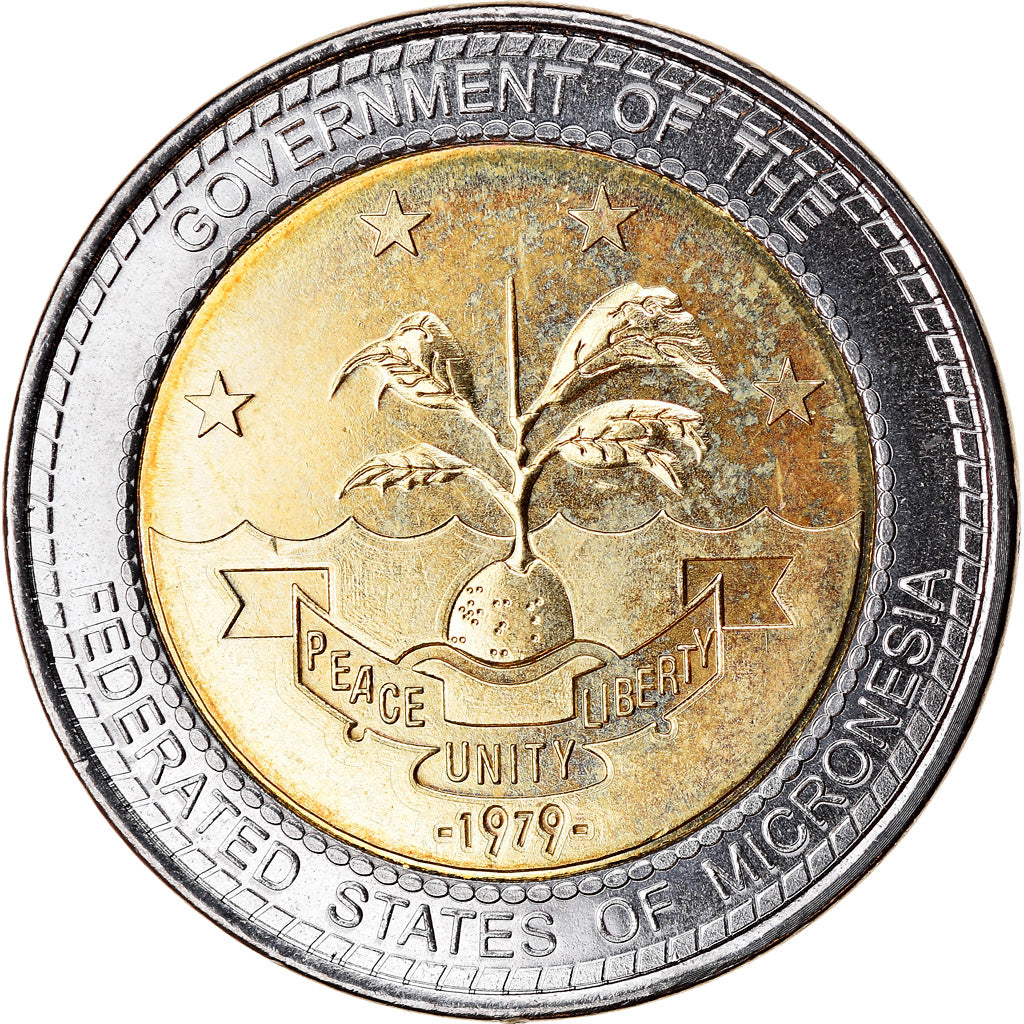 Moeda, Micronésia, Dollar, 2011, Béatification de Jean Paul II, MS(63)