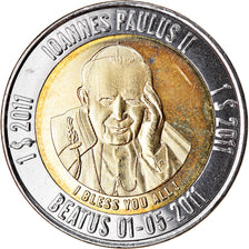 Münze, Micronesia, Dollar, 2011, Béatification de Jean Paul II, UNZ