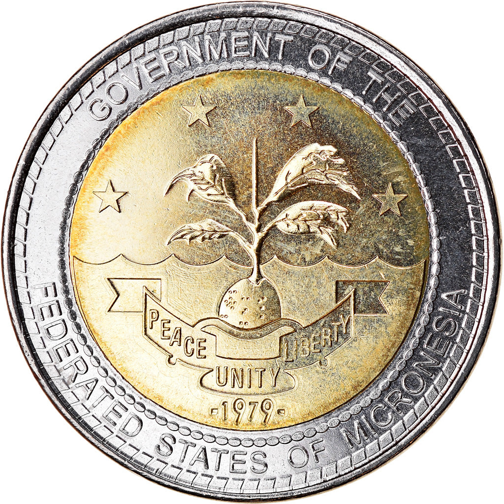 Moneta, Micronesia, Dollar, 2011, Béatification de Jean Paul II - Etoiles, SPL