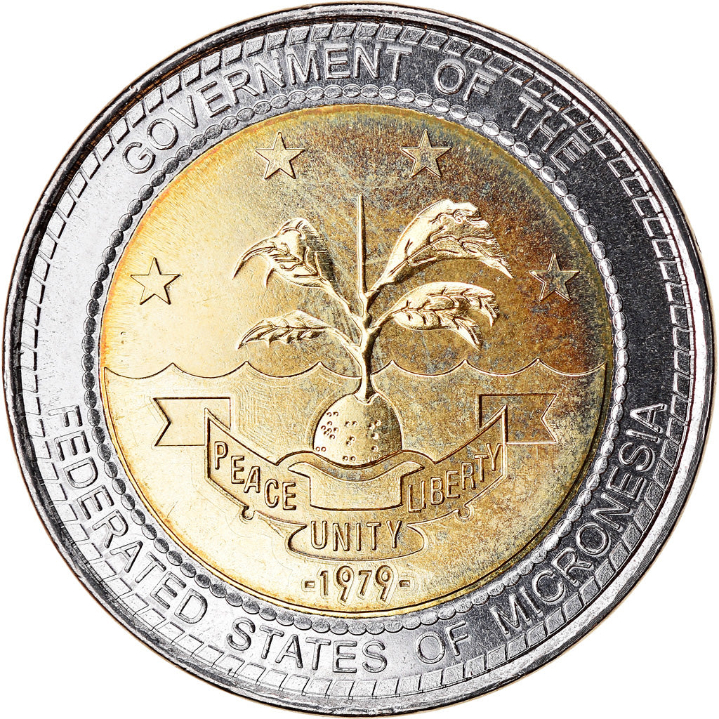 Münze, Micronesia, Dollar, 2011, Béatification de Jean Paul II - Etoiles, UNZ