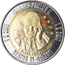 Munten, Micronesië, Dollar, 2011, Béatification de Jean Paul II - Etoiles