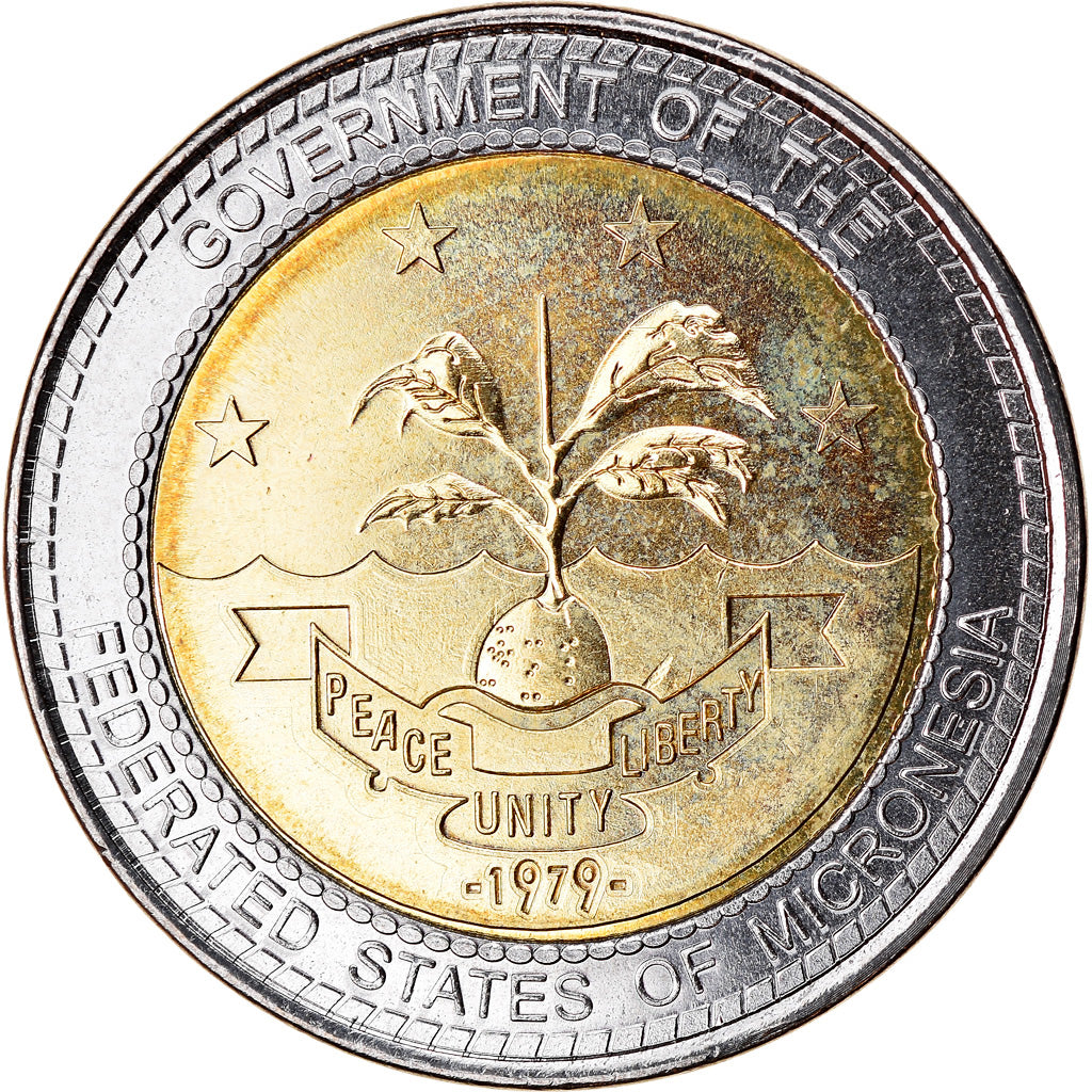 Münze, Micronesia, Dollar, 2011, Béatification de Jean Paul II - Etoiles, UNZ