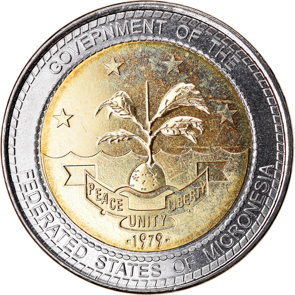 Münze, Micronesia, Dollar, 2011, Béatification de Jean Paul II - Etoiles, UNZ