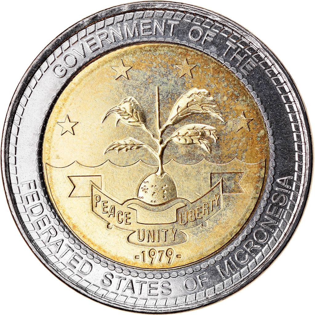 Münze, Micronesia, Dollar, 2011, Béatification de Jean Paul II - Etoiles, UNZ