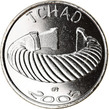 Moneda, Chad, 1500 CFA - 1 Africa, 2005, Paris, Bracelet, SC, Níquel chapado en