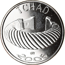 Coin, Chad, 1500 CFA - 1 Africa, 2005, Paris, Bracelet, MS(63), Nickel plated