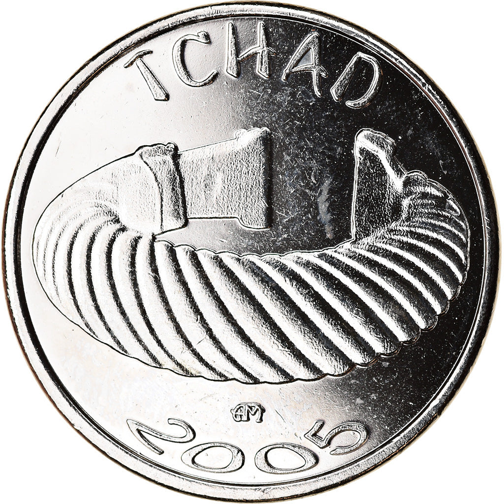 Monnaie, Chad, 1500 CFA - 1 Africa, 2005, Paris, Bracelet, SPL, Nickel plated