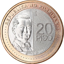 Munten, Fillipijnen, 20 Piso, 2019, Banque centrale, UNC-, Bi-Metallic