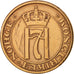 Norway, Haakon VII, 2 Öre, 1950, EF(40-45), Bronze, KM:371