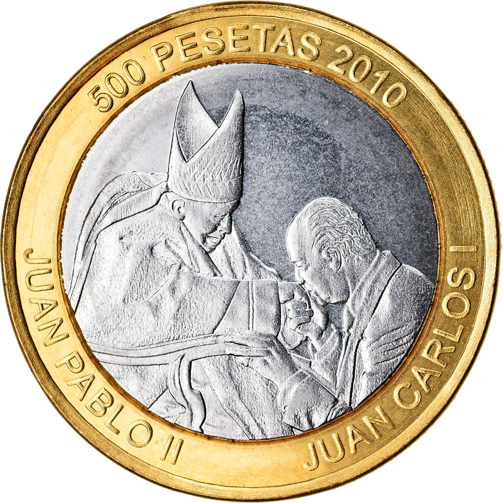 Moeda, REPÚBLICA ÁRABE SAARAUI DEMOCRÁTICA, 500 Pesetas, 2010, Jean Paul II