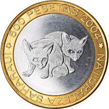 Coin, SAHARAWI ARAB DEMOCRATIC REPUBLIC, 500 Pesetas, 2004, Fennecs, MS(63)