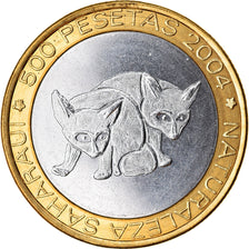 Coin, SAHARAWI ARAB DEMOCRATIC REPUBLIC, 500 Pesetas, 2004, Fennecs, MS(63)