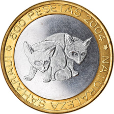 Coin, SAHARAWI ARAB DEMOCRATIC REPUBLIC, 500 Pesetas, 2004, Fennecs, MS(63)