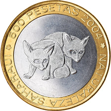 Coin, SAHARAWI ARAB DEMOCRATIC REPUBLIC, 500 Pesetas, 2004, Fennecs, MS(63)