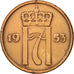 Norway, Haakon VII, 5 Öre, 1953, EF(40-45), Bronze, KM:400