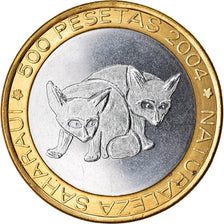 Coin, SAHARAWI ARAB DEMOCRATIC REPUBLIC, 500 Pesetas, 2004, Fennecs, MS(63)