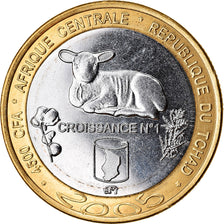 Coin, Chad, 4500 CFA Francs-3 Africa, 2005, Africa, Croissance, MS(63)