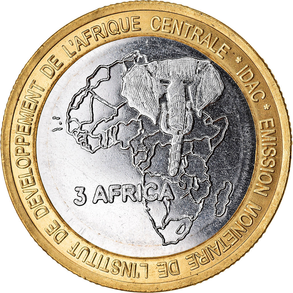 Coin, Chad, 4500 CFA Francs-3 Africa, 2005, Africa, Croissance, MS(63)