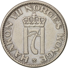 Norway, Haakon VII, 50 Öre, 1957, EF(40-45), Copper-nickel, KM:402