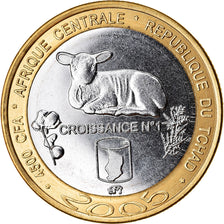 Coin, Chad, 4500 CFA Francs-3 Africa, 2005, Africa, Croissance, MS(63)