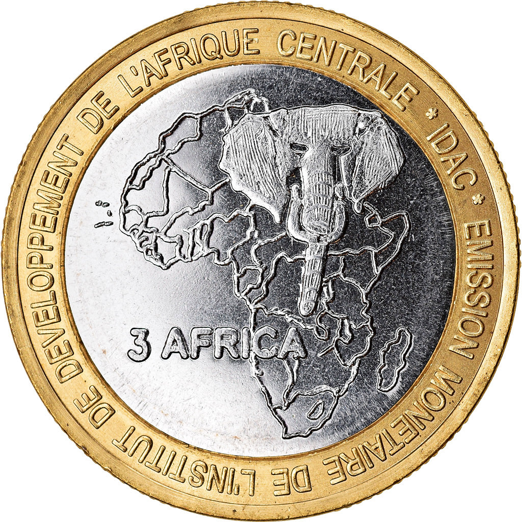 Coin, Chad, 4500 CFA Francs-3 Africa, 2005, Africa, Croissance, MS(63)