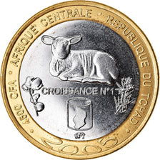 Coin, Chad, 4500 CFA Francs-3 Africa, 2005, Africa, Croissance, MS(63)