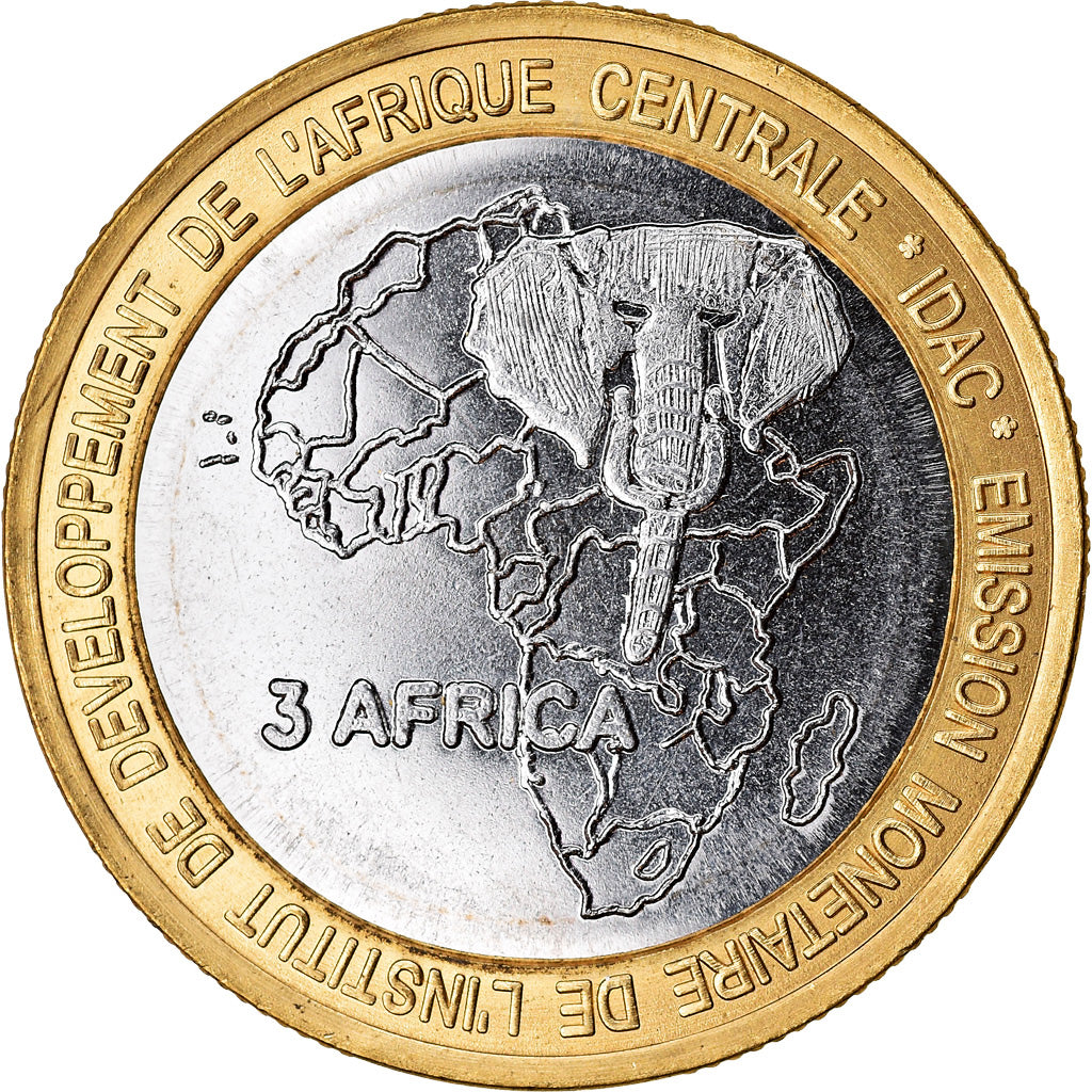 Coin, Chad, 4500 CFA Francs-3 Africa, 2005, Africa, Croissance, MS(63)