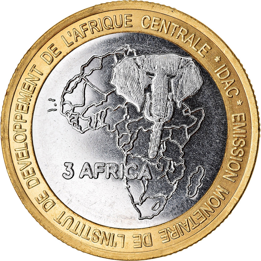 Coin, Chad, 4500 CFA Francs-3 Africa, 2005, Africa, Croissance, MS(63)