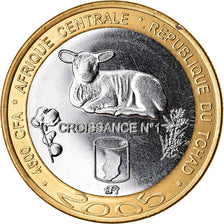 Moeda, Chade, 4500 CFA Francs-3 Africa, 2005, Africa, Croissance, MS(63)
