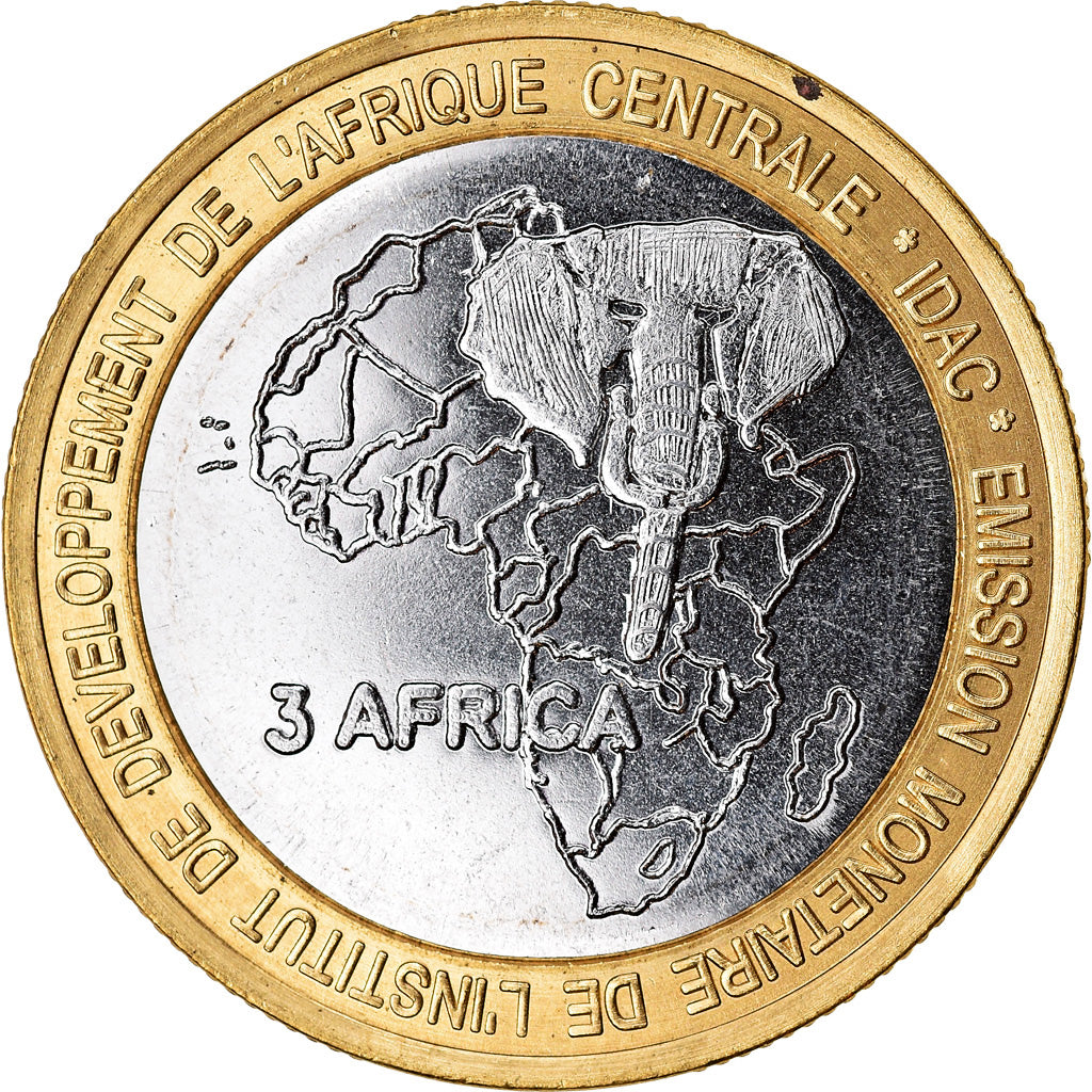 Coin, Chad, 4500 CFA Francs-3 Africa, 2005, Africa, Croissance, MS(63)