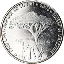 Coin, Mali, 1500 CFA Francs-1 Africa, 2003, Paris, Faune africaine - Gazelle